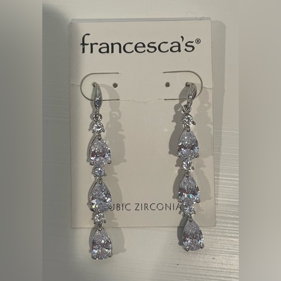 Francesca's Collections Accessories - BRAND NEW! Francesca’s Hanging Earrings- Cubic Zirconia